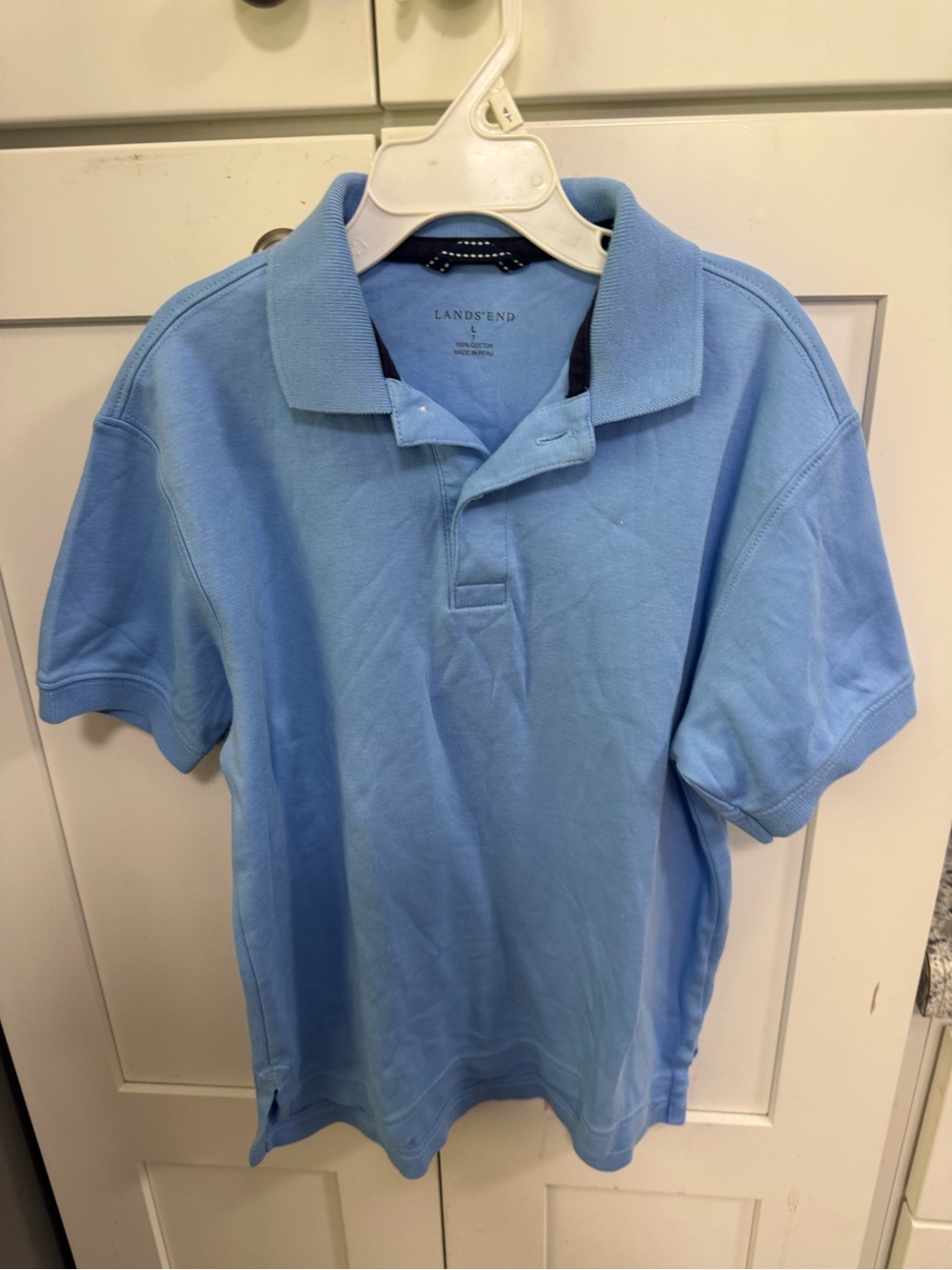 Lands' End Boy’s Light Blue Polo Shirt